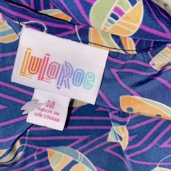 Lularoe leaf print cardigan size medium new with tags - Picture 4 of 6